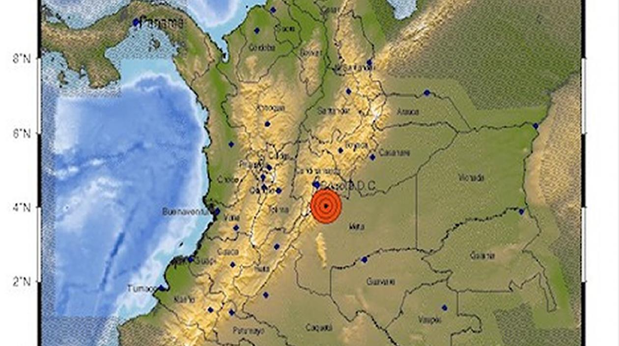Epicenttro del sismo.