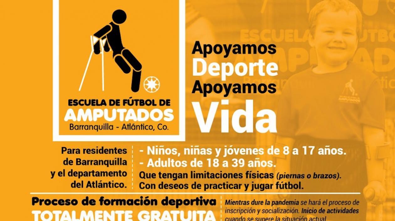 Escuela de fútbol de amputados abre inscripciones.
