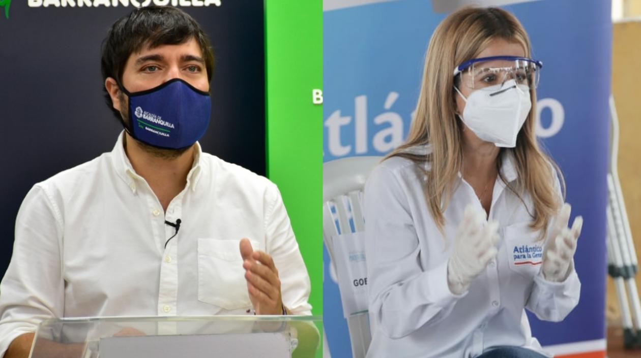 Jaime Pumarejo y Elsa Noguera.