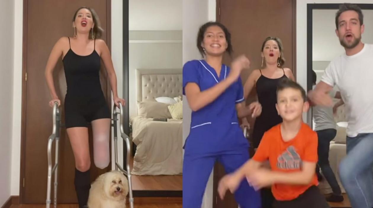 Daniella Álvarez y su familia.