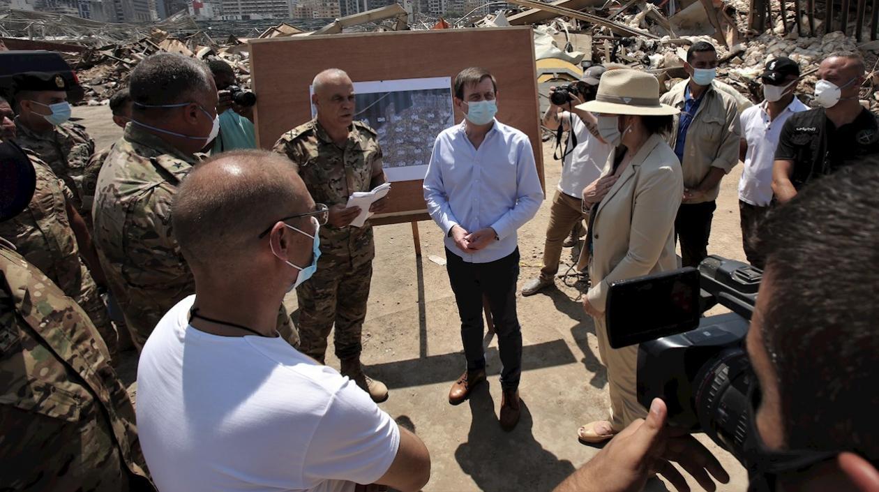 Visita del FBI al puerto de Beirut.