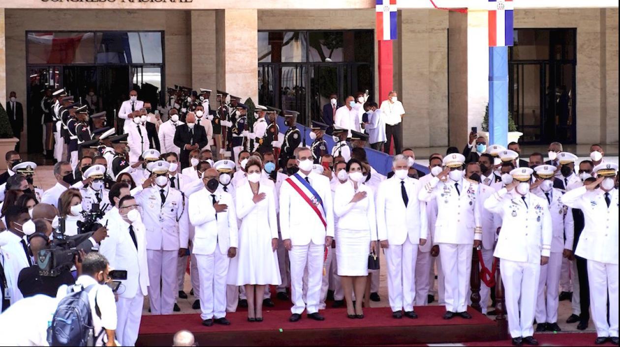 El Presidente Luis Abinader, tras la ceremonia de posesión.