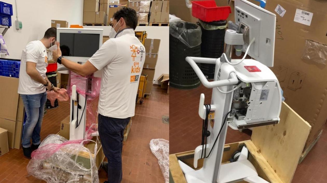 Los equipos que envió el Papa.