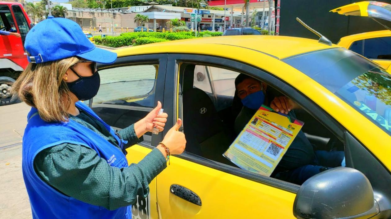 Taxistas en Barranquilla.