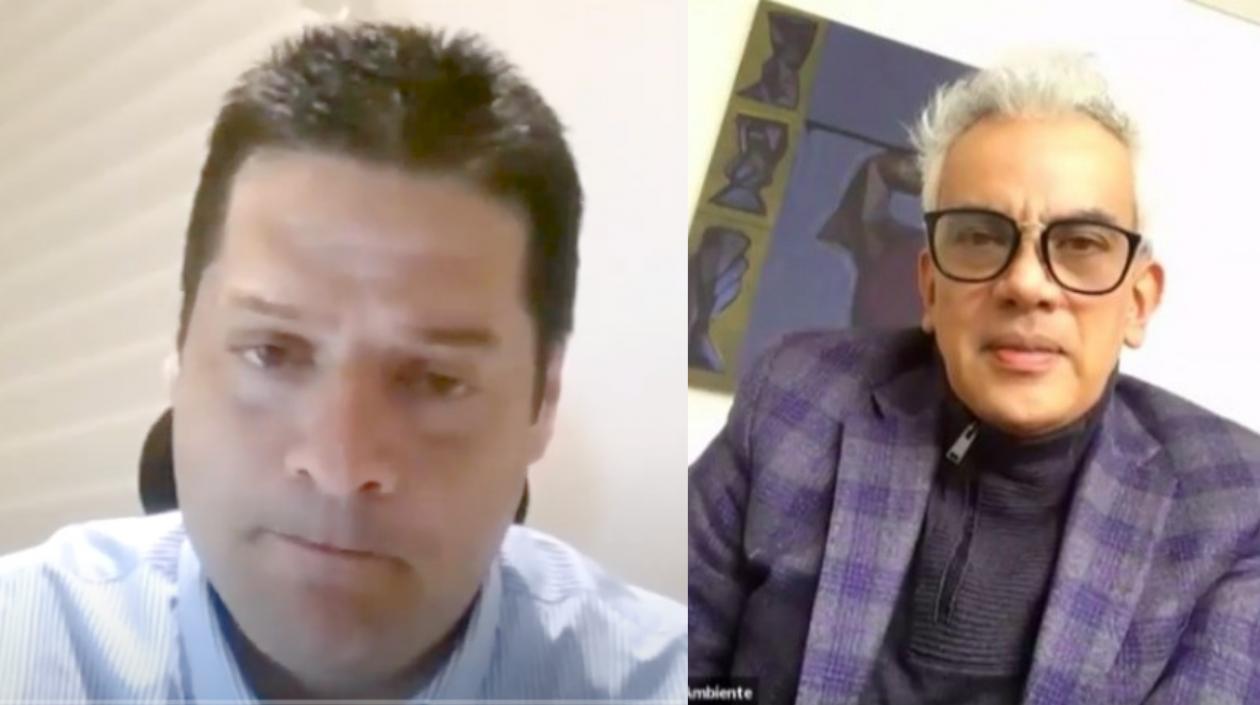 Mauricio Gómez Amín, senador, y Ministro de Ambiente, Ricardo Lozano.