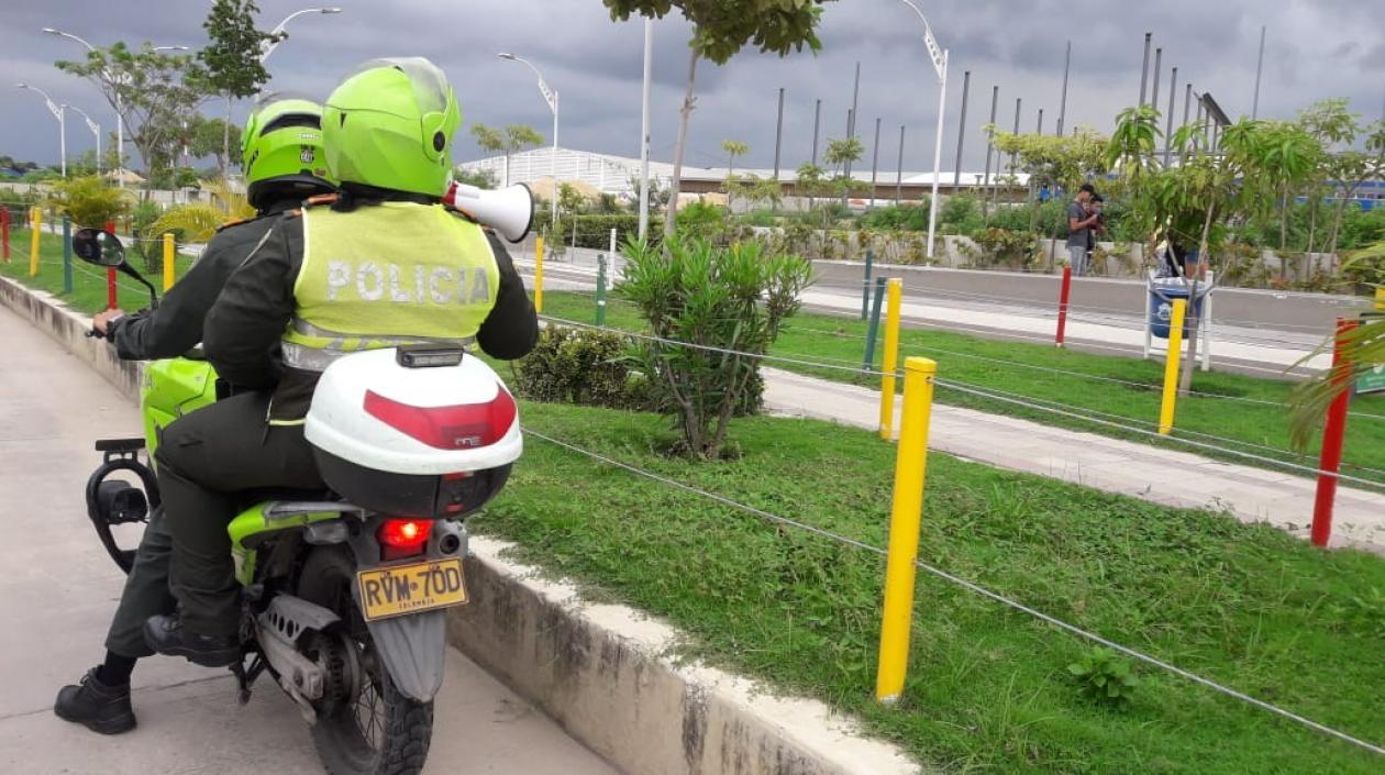 Operativos de control de la Policía en el Parque Bicentenario.