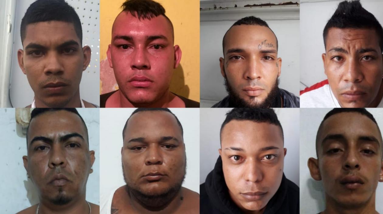 Los presuntos integrantes de la banda 'Los Iluminatis-Costeños'.
