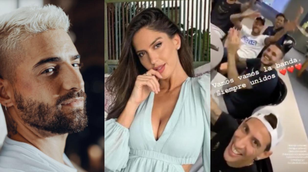 En la foto Maluma, Natalia Barulich y Neymar.