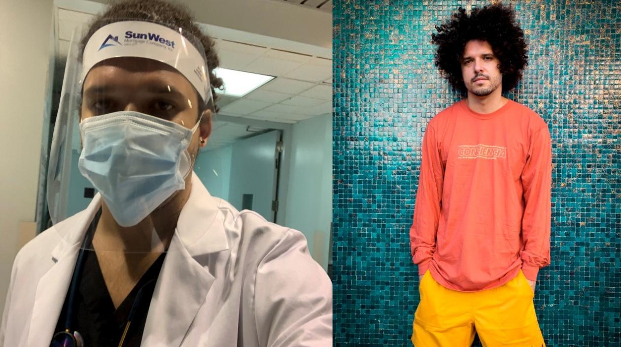 El rapero PJ Sin Suela en su faceta de médico y cantante.