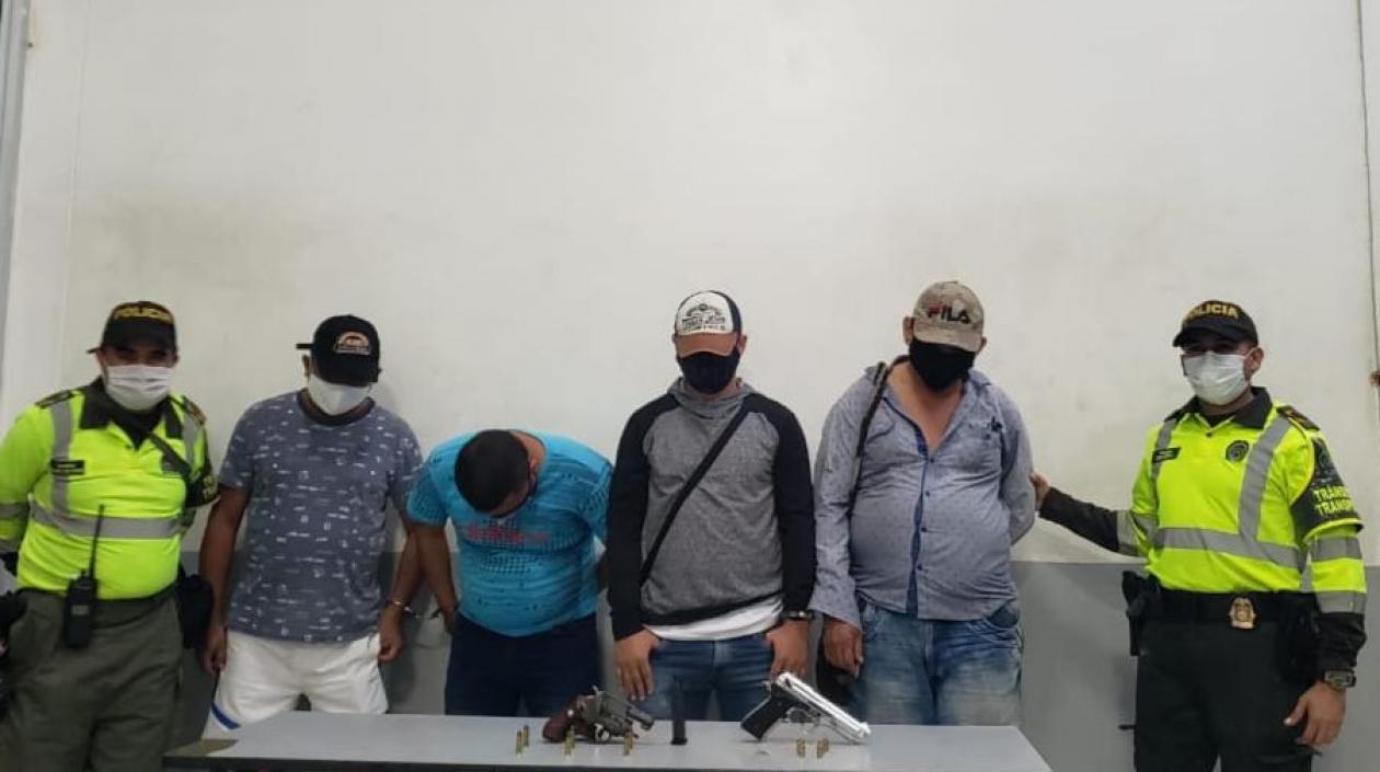 Los cuatro capturados en la URI de la Fiscalía.