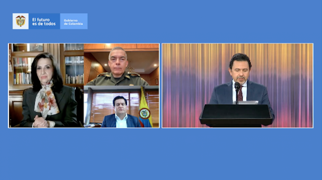 El Alto Comisionado, Miguel Ceballos, leyó el comunicado de la comparecencia virtual sobre el caso Salvatore Mancuso.