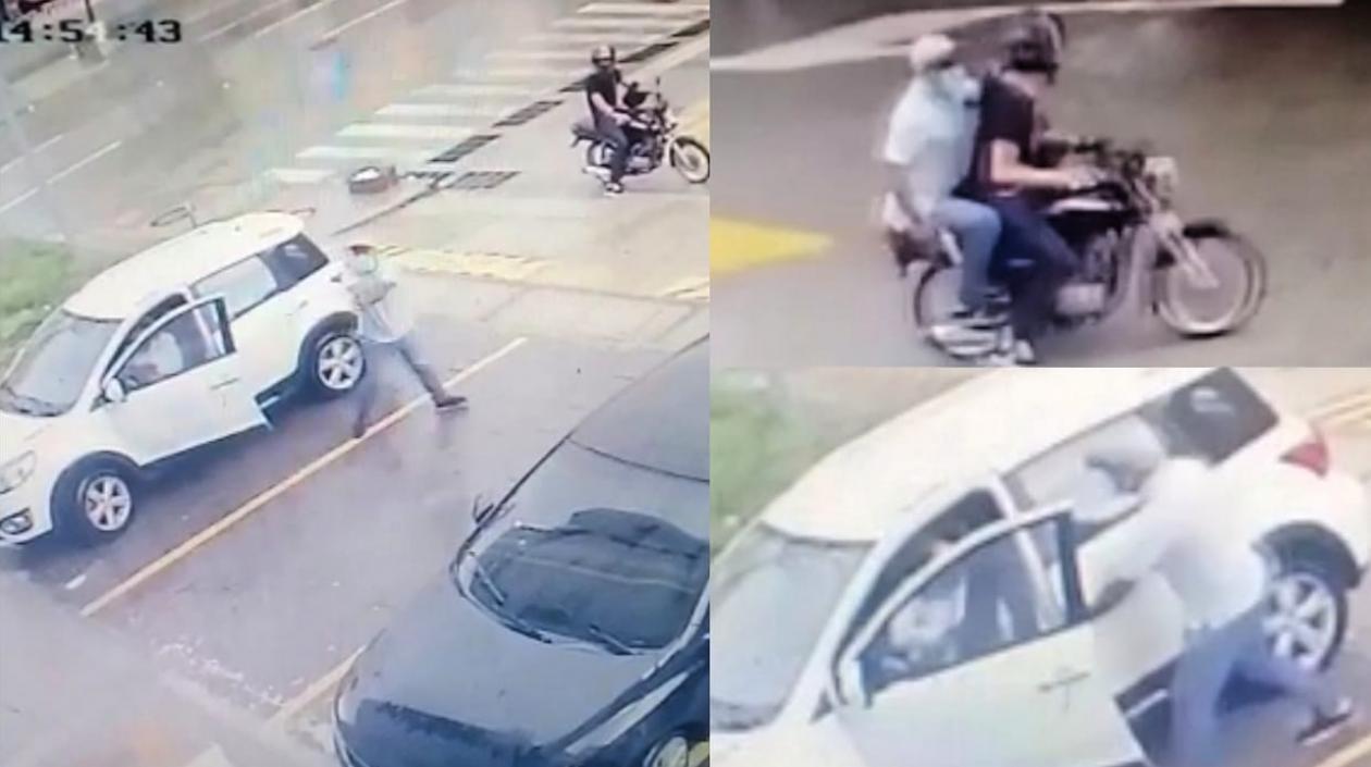 Momento en que ocurre el atraco.