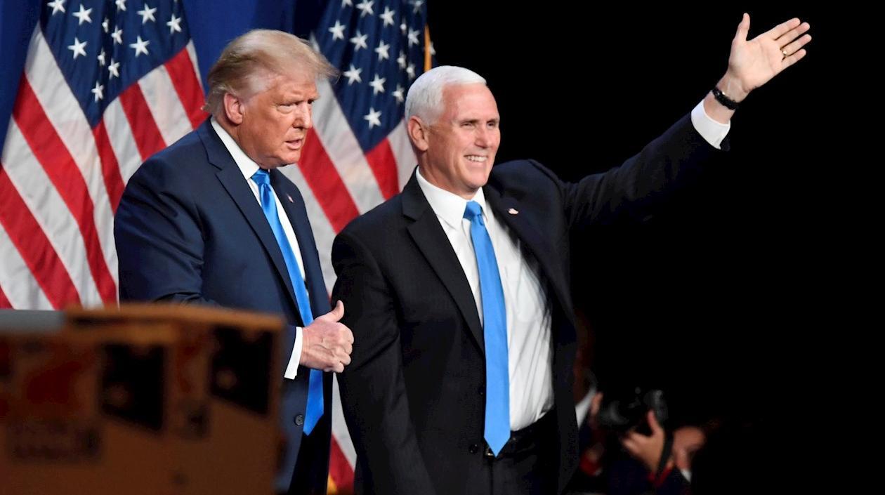 Donald Trump, presidente de Estados Unidos; y Mike Pence, vicepresidente.