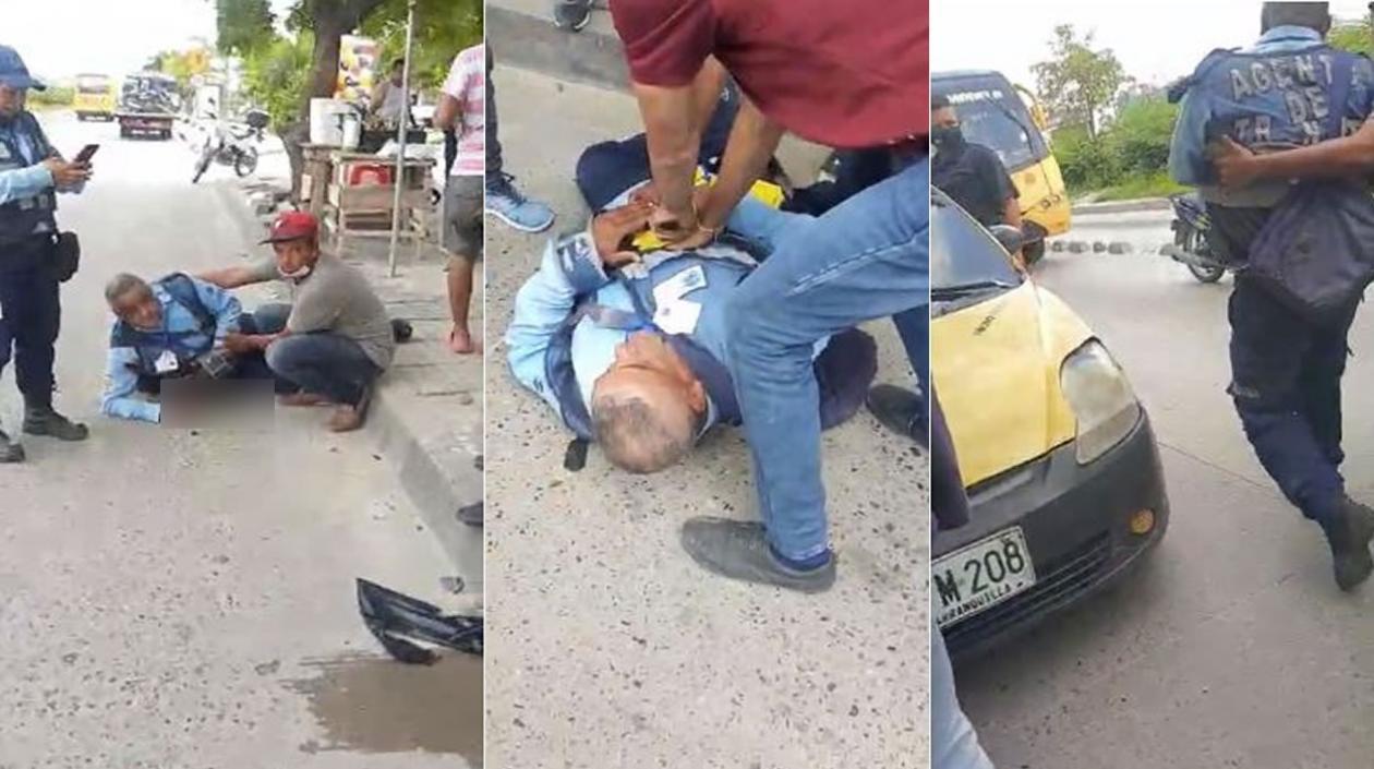 Agente de tránsito apuñalado por motocarrista