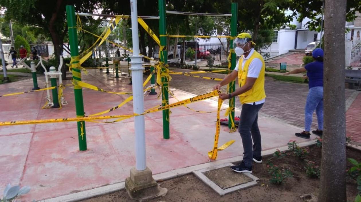 Los gimnasios biosaludables en parques.