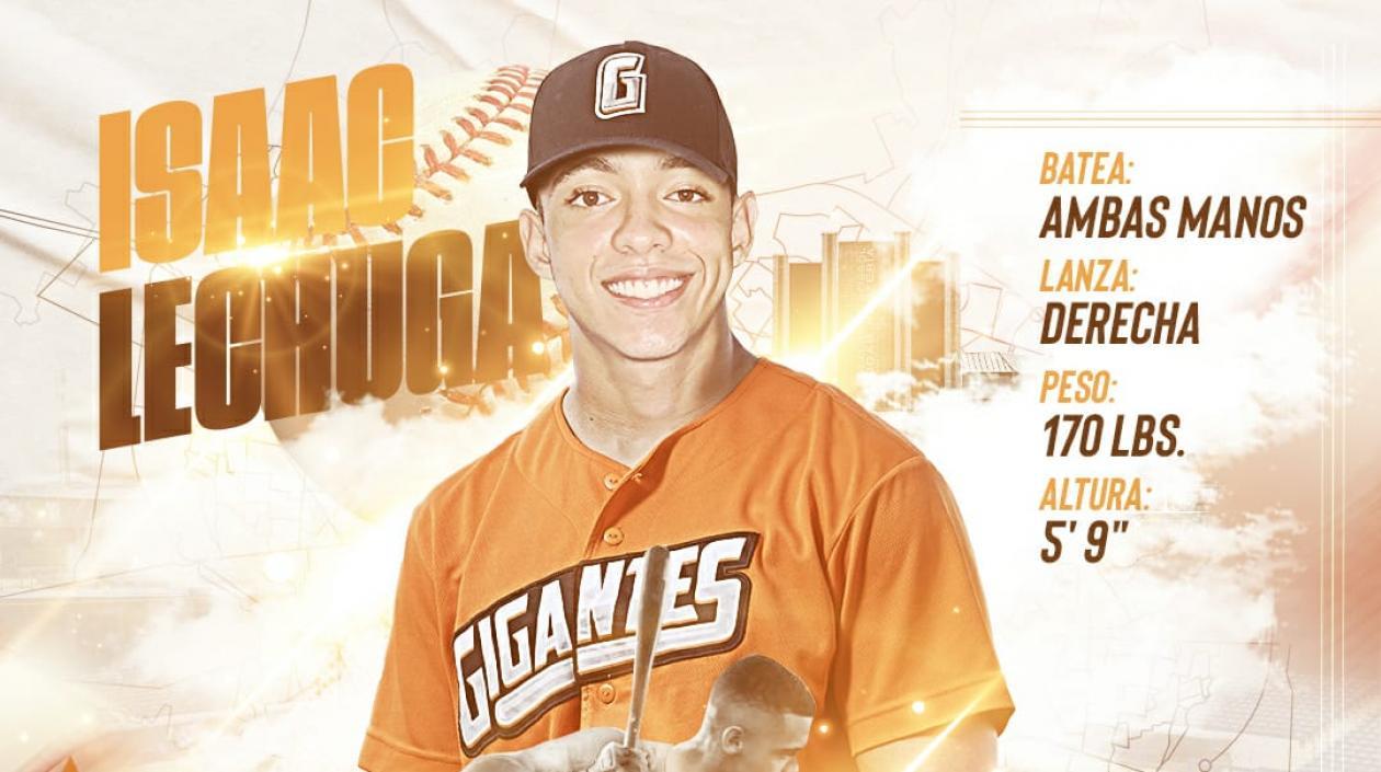 Así presentaron al pelotero Isaac Lechuga.