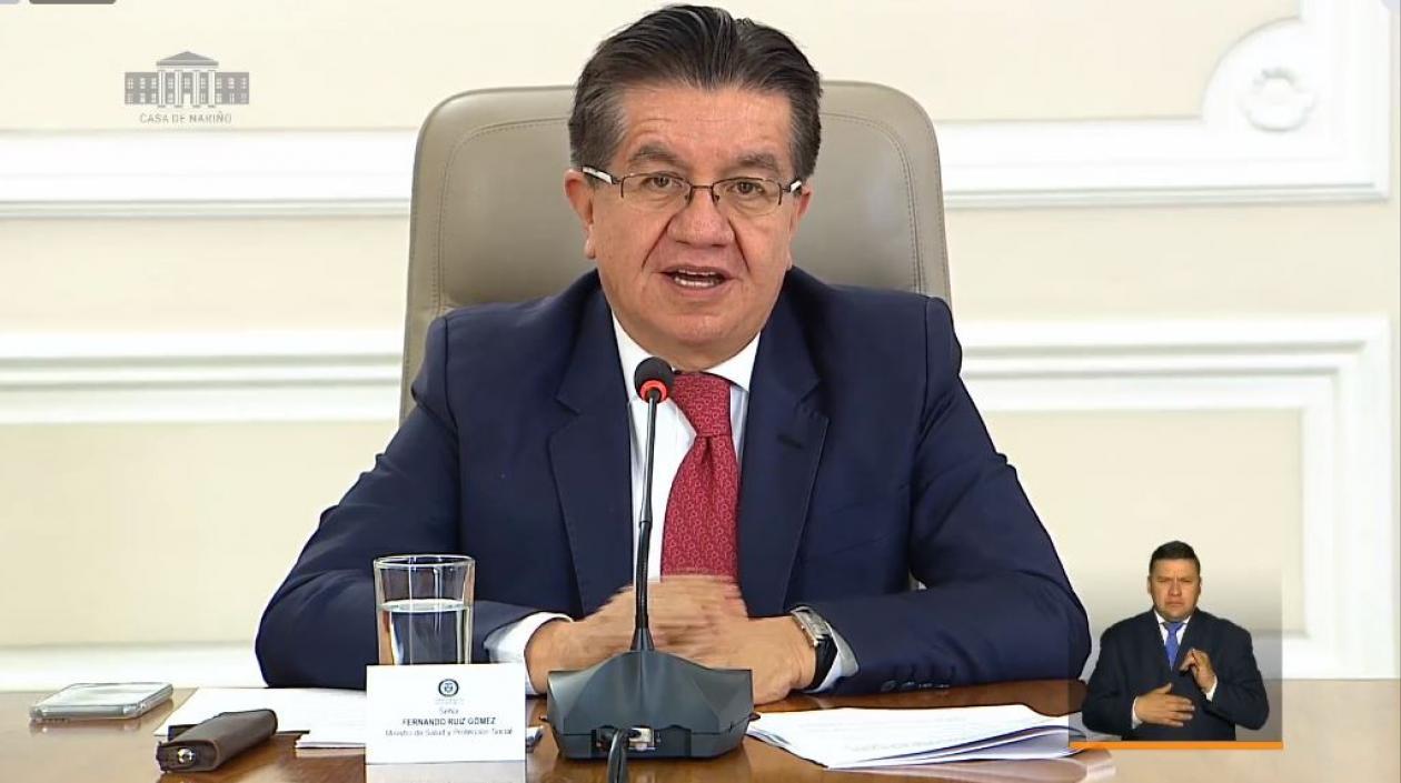 Ministro de Salud, Fernando Ruíz.