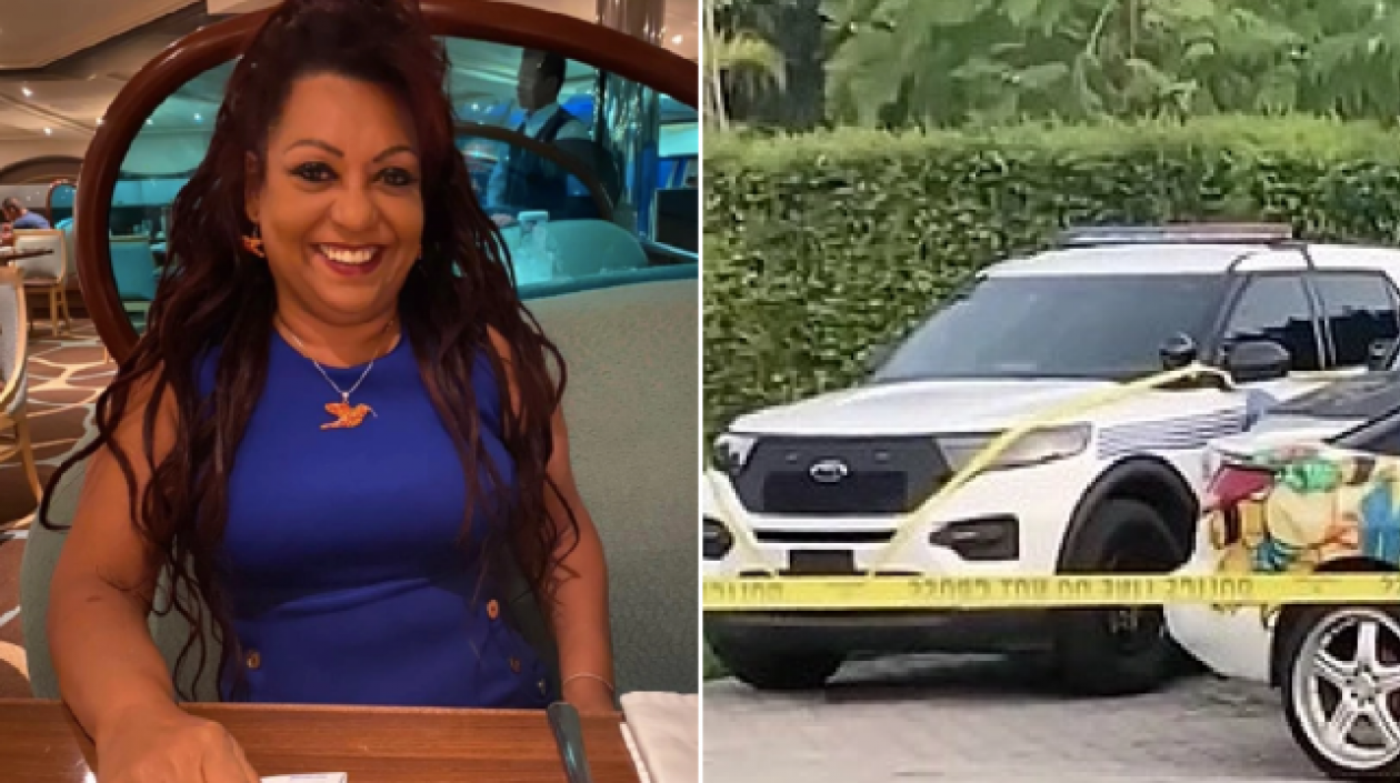 Clara Paulino y la patrulla donde murió.