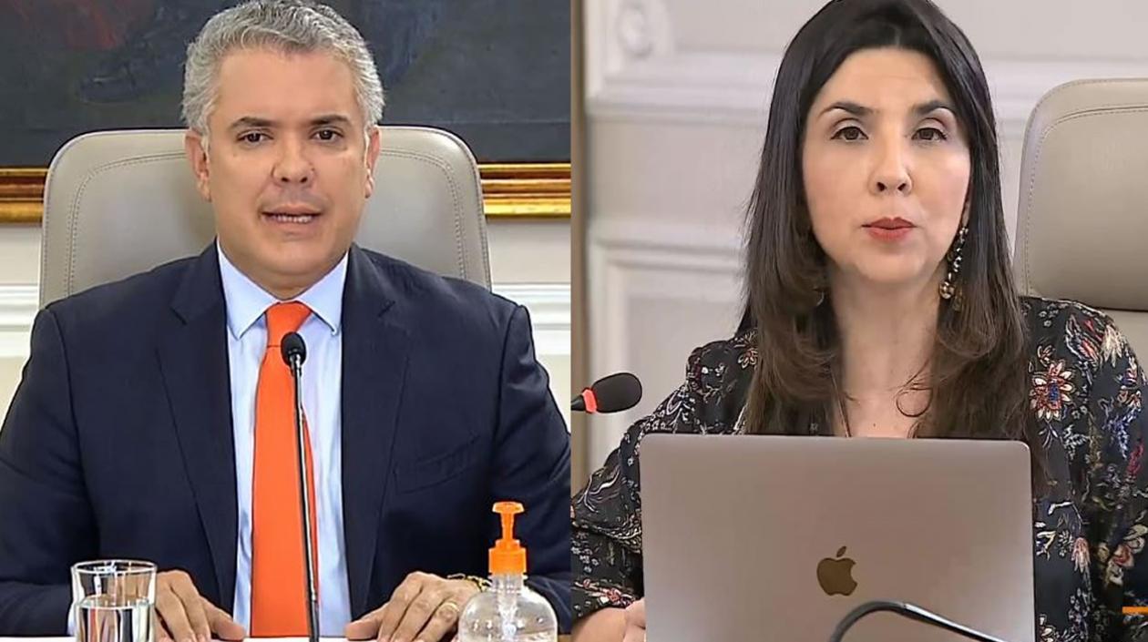 Presidente Iván Duque y Ministra de Educación