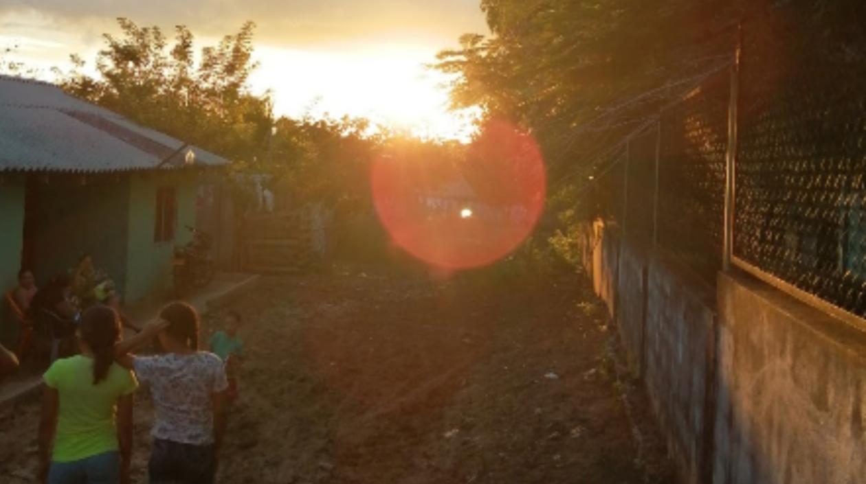 Una calle del corregimiento de Carreto, en El Piñón. 