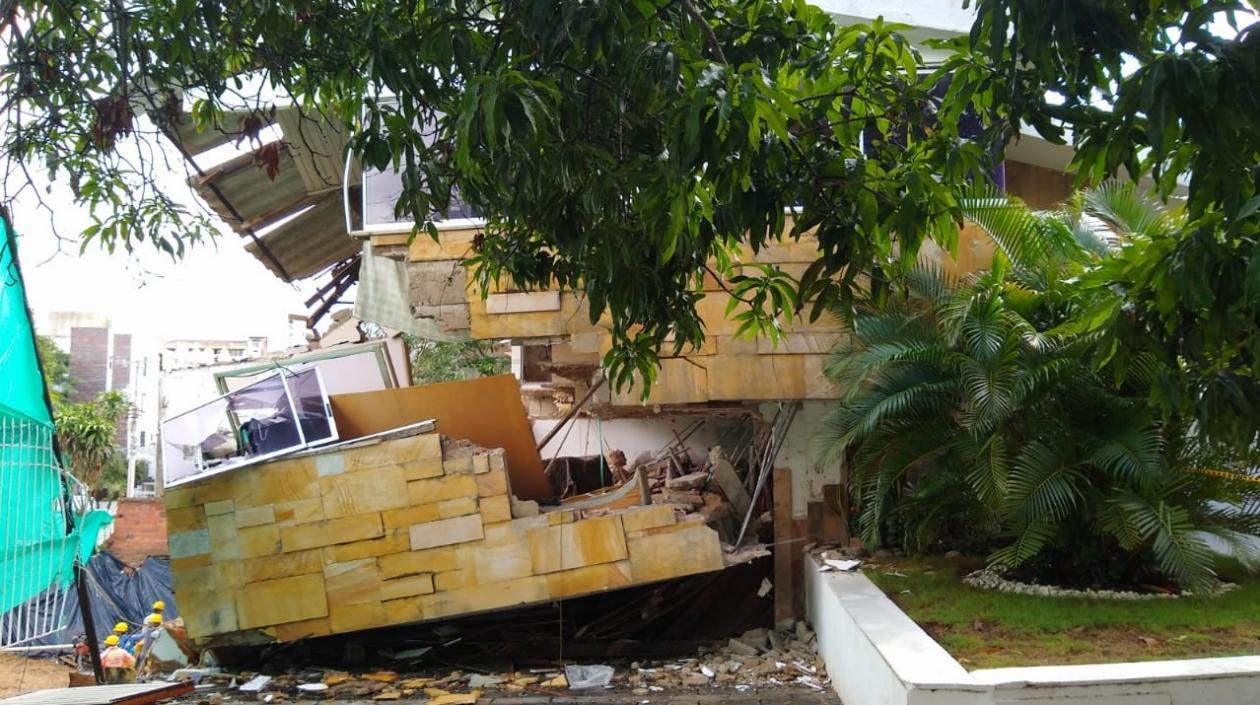 Así quedó la vivienda.