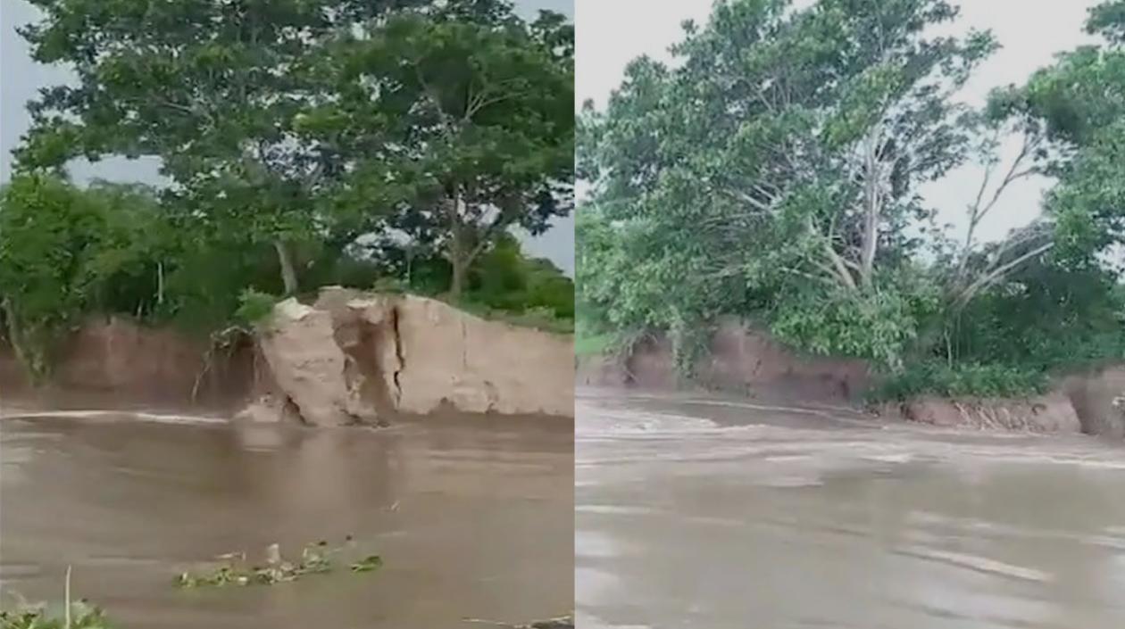 Estragos de la fuerte erosión.