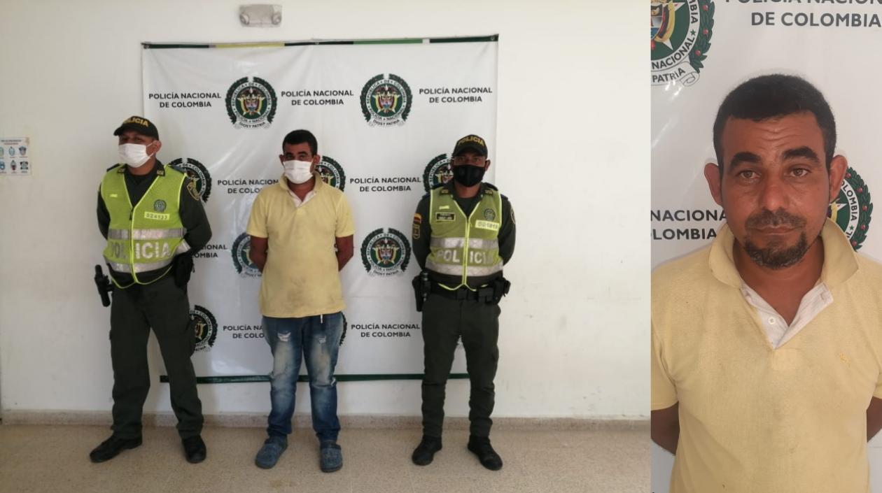 Robinson Rafael Mendoza, capturado por la Policía. 