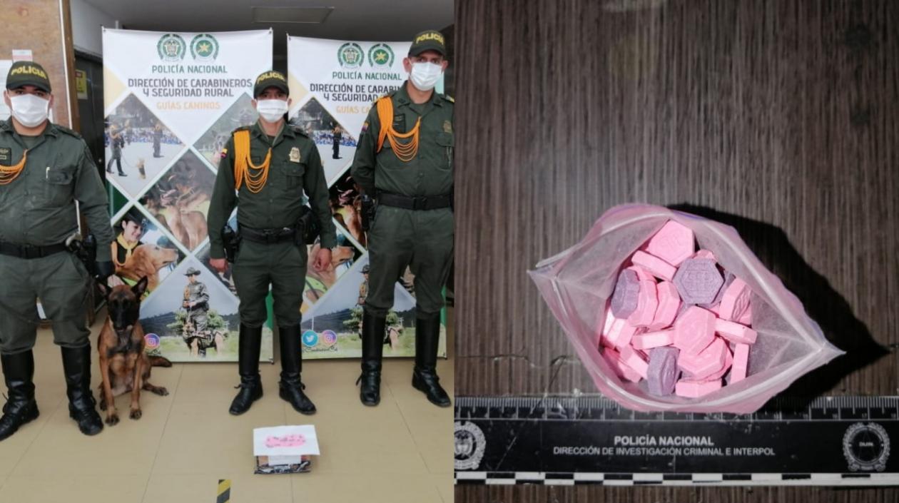 Droga hallada en la empresa de encomiendas. 