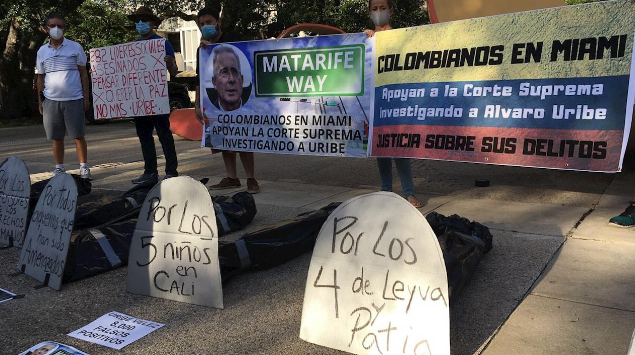 Parte de los protestantes.