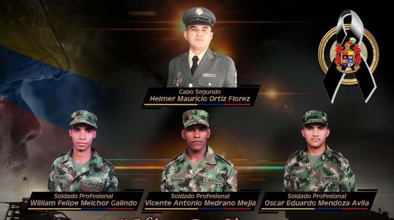 Los soldados masacrados.