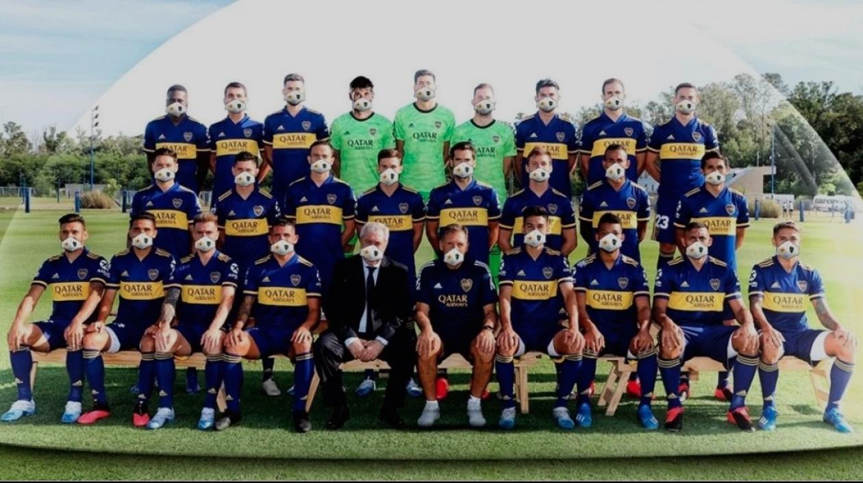 El plantel del Boca Juniors en la 'burbuja sanitaria'.