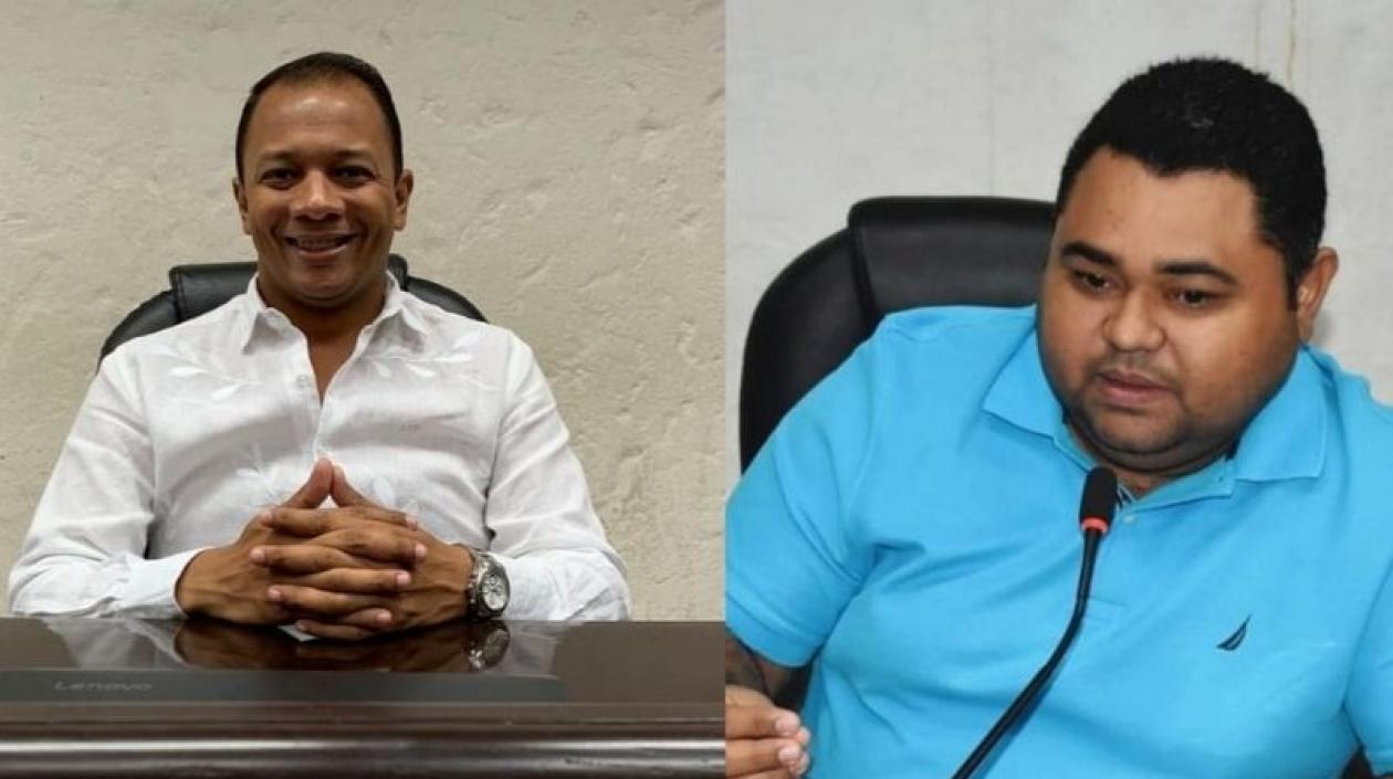 Ronald Castillejo y Wilber Hinojosa, concejales de Valledupar. 