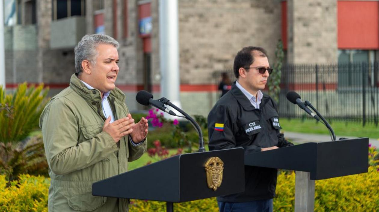 El Presidente Iván Duque y el Fiscal Francisco Barbosa.