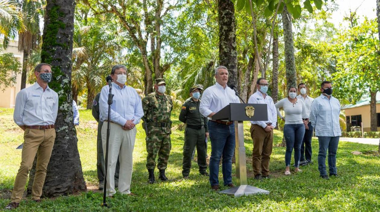 Presidente Iván Duque entregó detalles de la captura de los cuatro ciudadanos venezolanos.