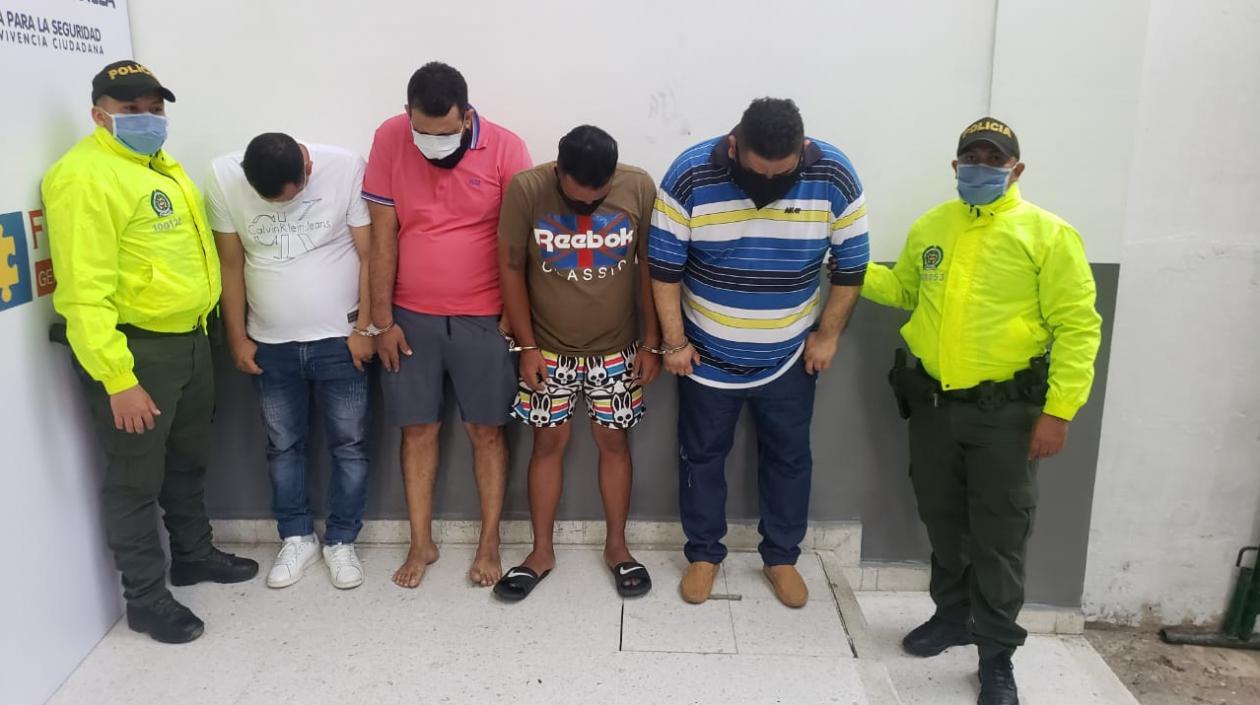 Los cuatro capturados en la URI de la Fiscalía.