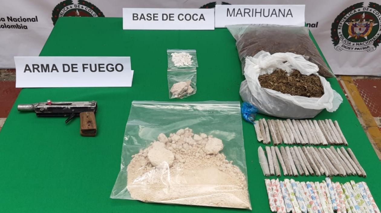 Droga hallada por la Policía.