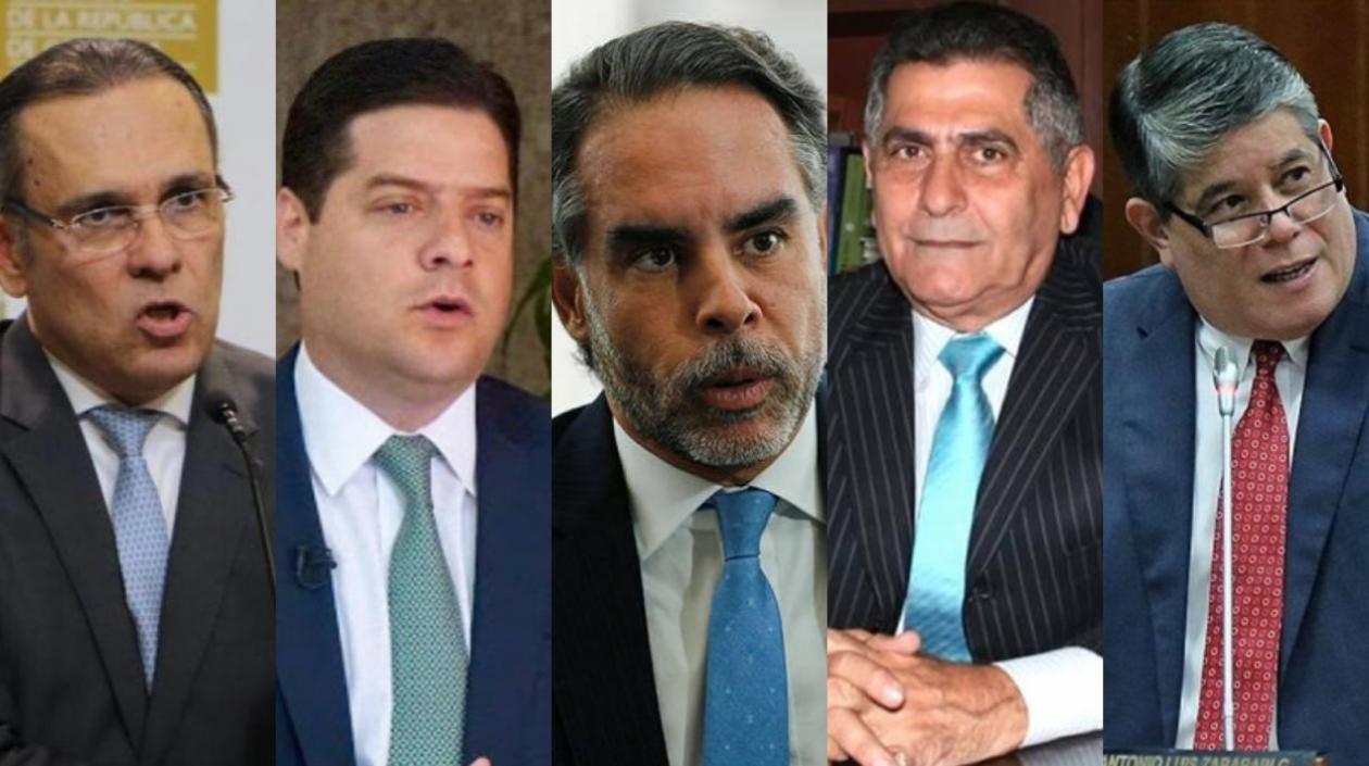 Efraín Cepeda, Mauricio Gómez, Armando Benedetti, Miguel Amín y Antonio Zabaraín.