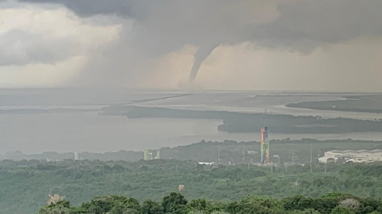 Tromba Marina en Puerto Mocho, en Barranquilla.