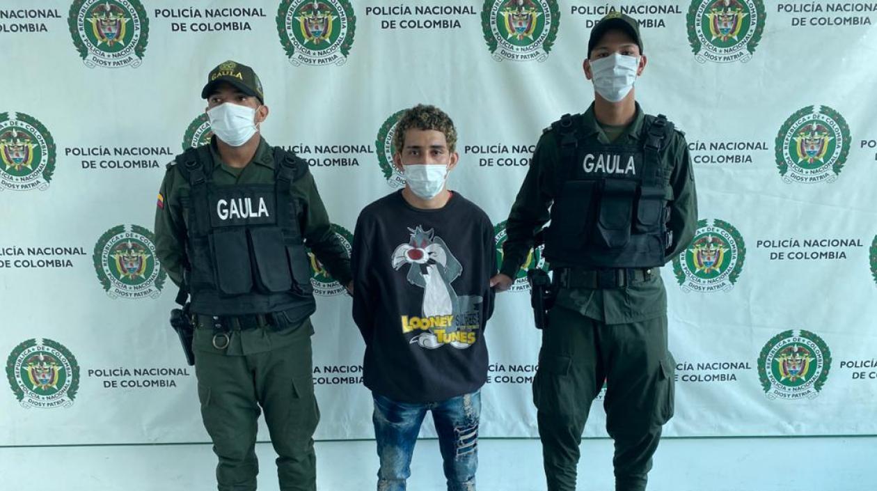 Carlos Alberto Camaño González cuando fue capturado por la Policía.