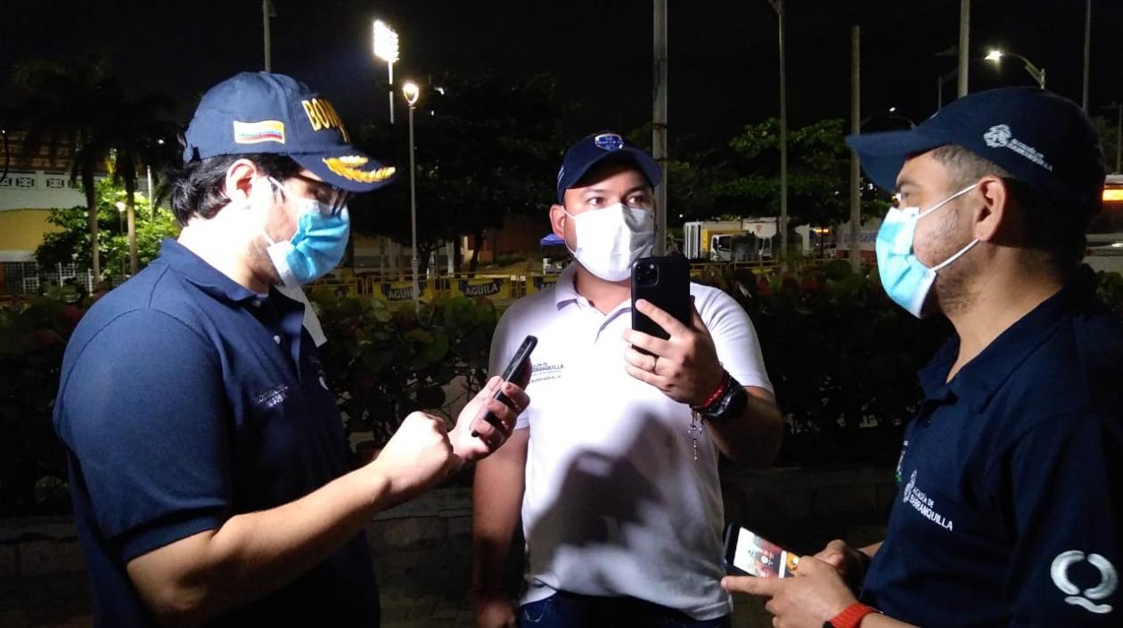 El Secretario de Gobierno Clemente Fajardo y el Director de la Oficina de Seguridad y Convivencia Nelson Patrón, durante los operativos.