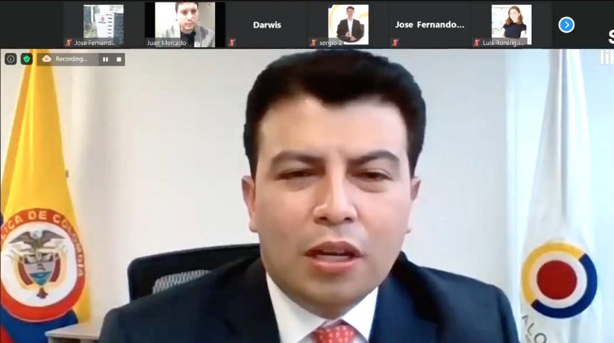 El Contralor General Carlos Felipe Córdoba, durante su intervención.