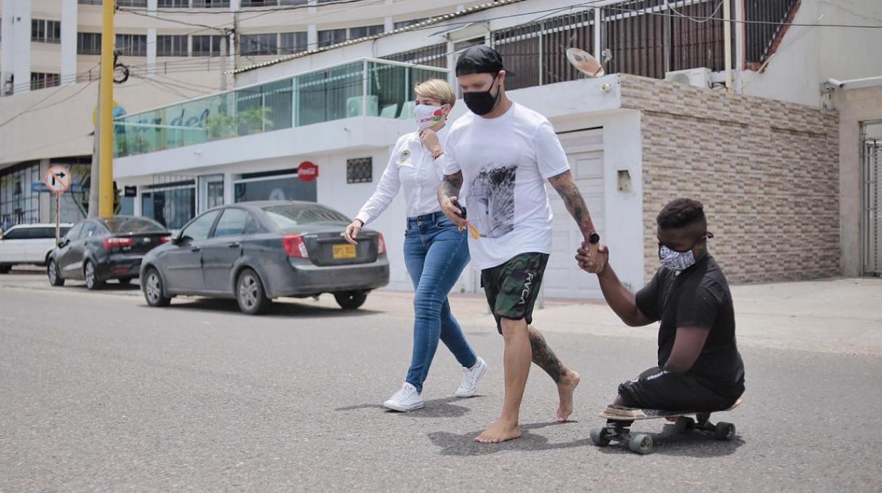 Surfista Fredy Marimón en Cartagena.