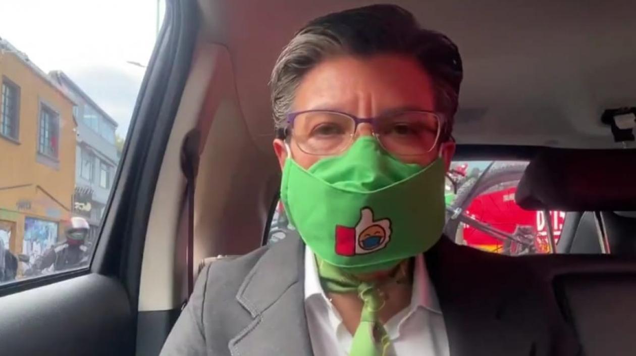 La Alcaldesa de Bogotá, Claudia López.
