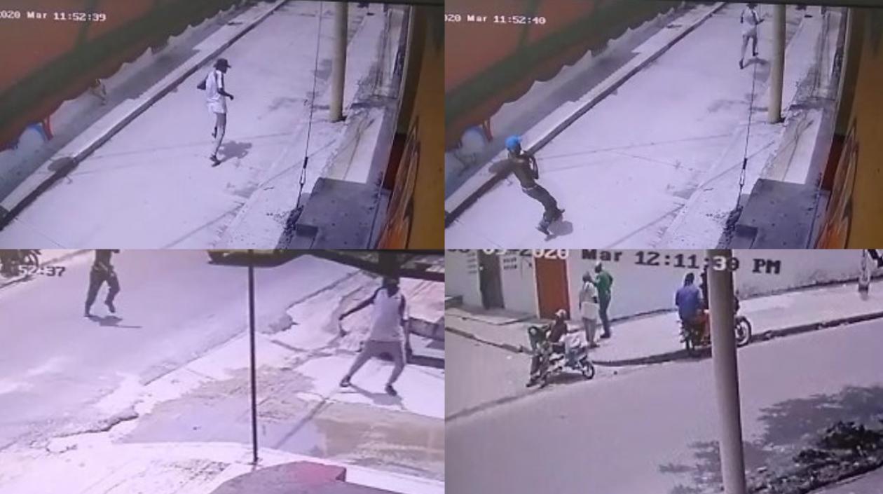 Momentos del enfrentamiento entre la víctima y el homicida.