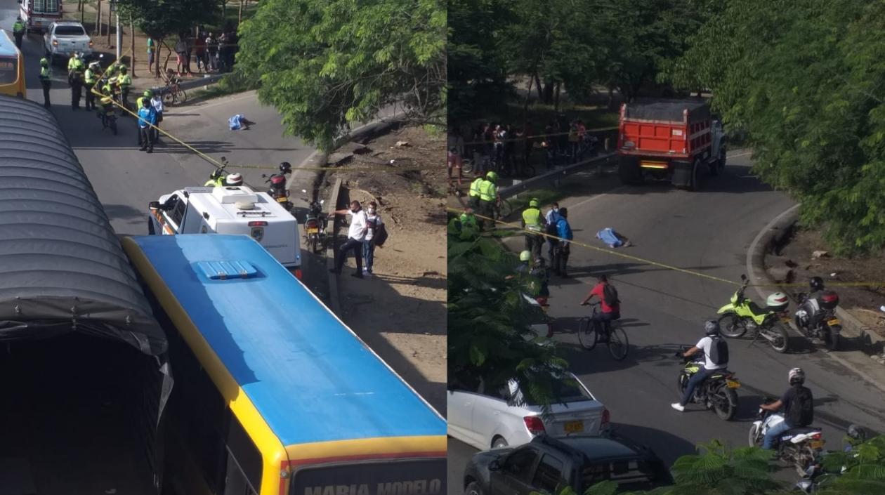 Lugar donde ocurrió el accidente. 