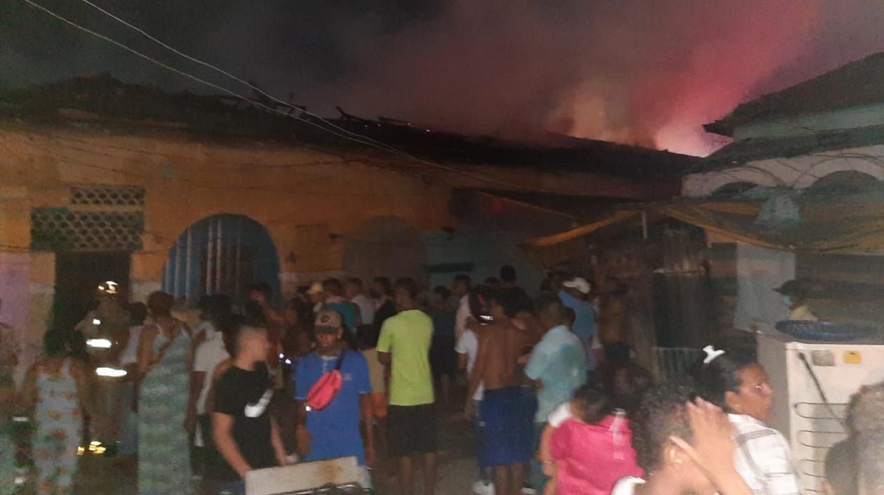 Incendio en San Roque. 