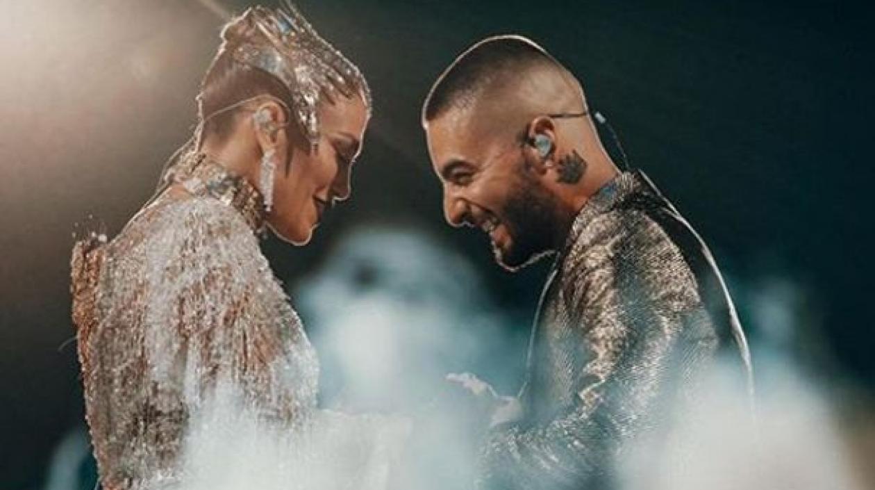Jennifer López y Maluma.