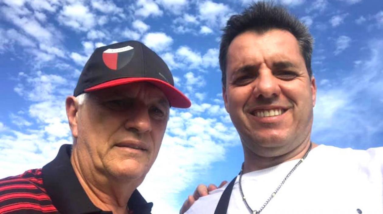 El Técnico Julio Comesaña con su hijo Alejandro Martin Comesaña.