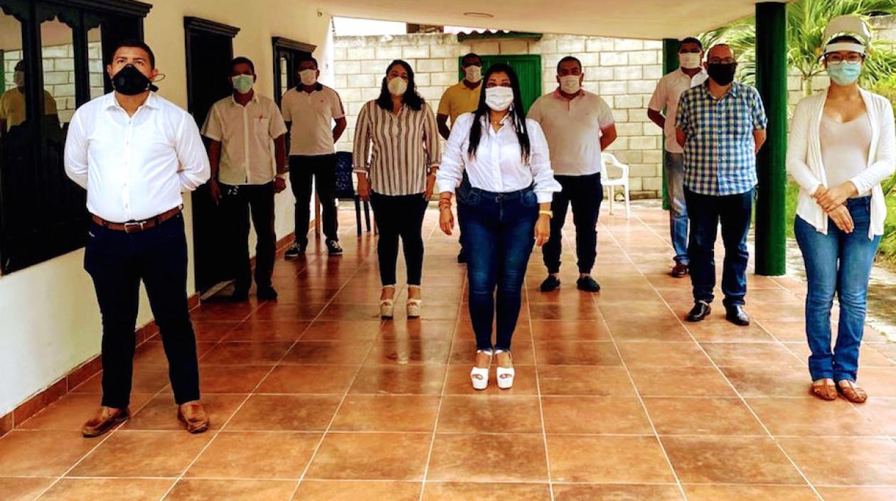 Los diez concejales de la coalición en Malambo.