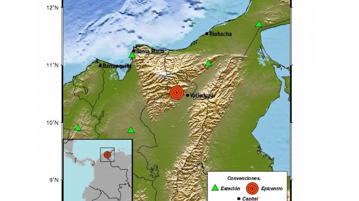 Sismo en Valledupar fue de 2,5.